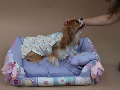 Conforto natural para o seu pet! Nossas camas são produzidas com tecido 100% algodão e recheadas com fibras naturais, garantindo maciez, aconchego e respiração ideal para o descanso do seu melhor amigo. Um toque de carinho com qualidade e consciência ecológica.